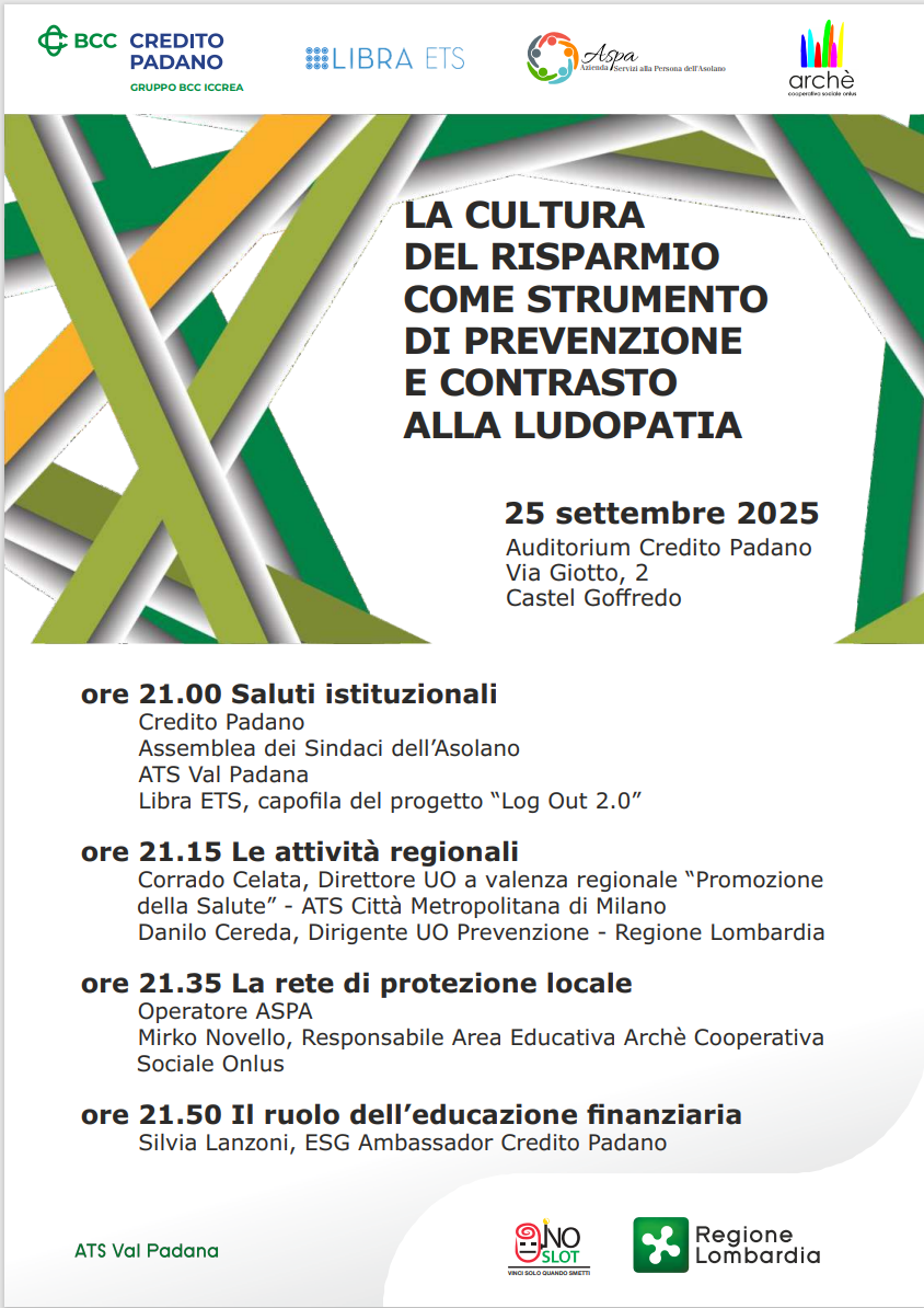 La cultura del risparmio come strumento di prevenzione e contrasto alla ludopatia