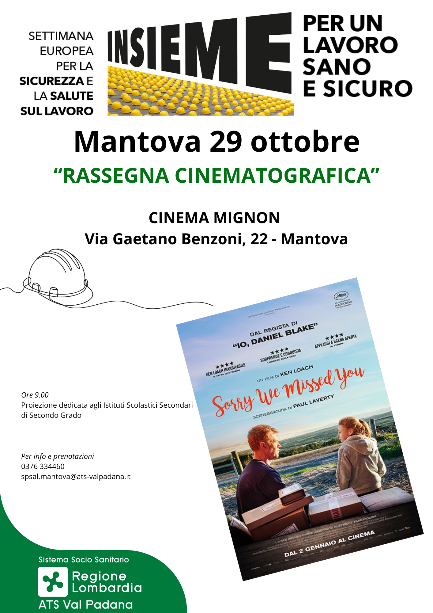 Rassegna cinematografica Mantova 29.10.2025