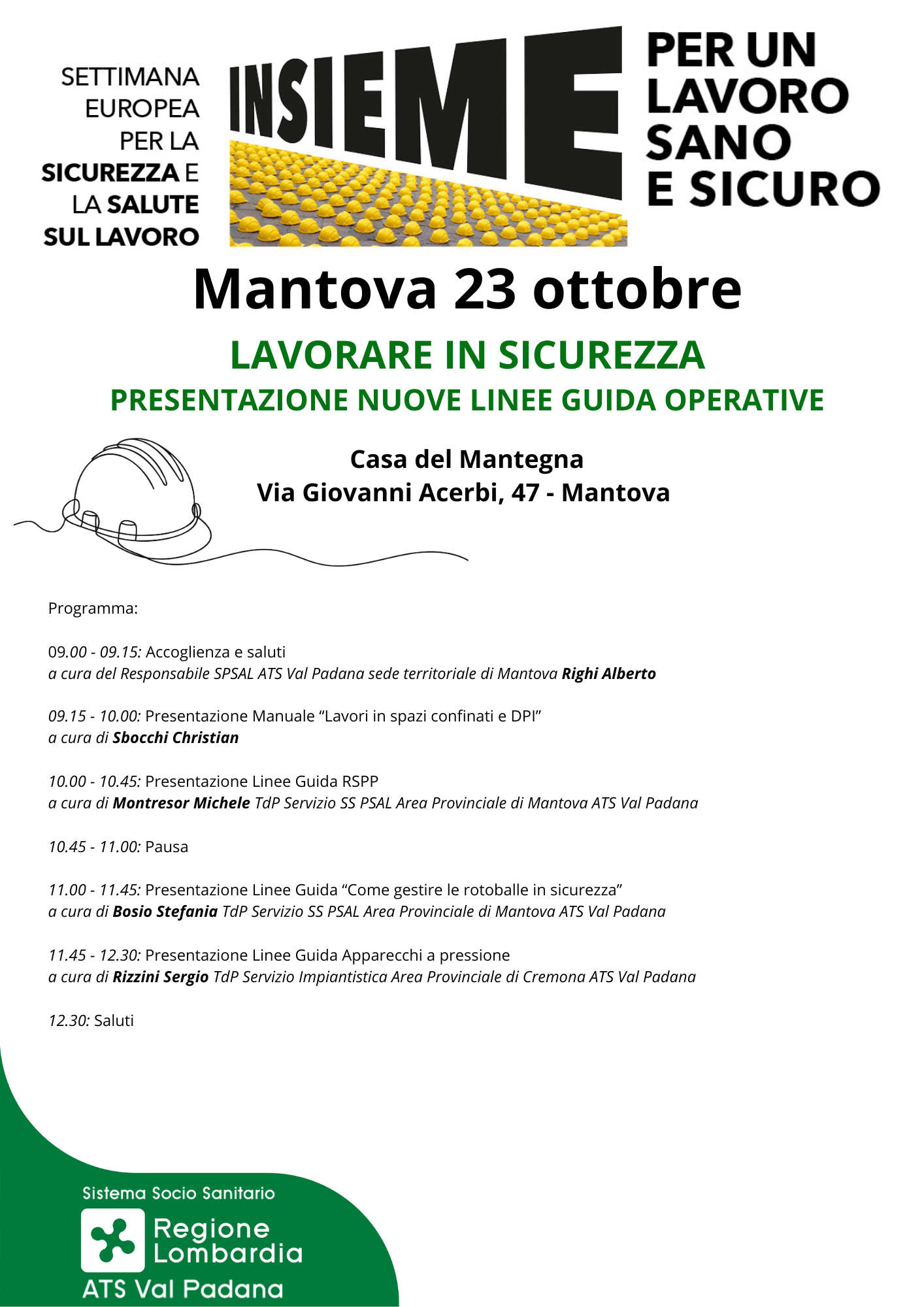 Lavorare in sicurezza 23.10.2025